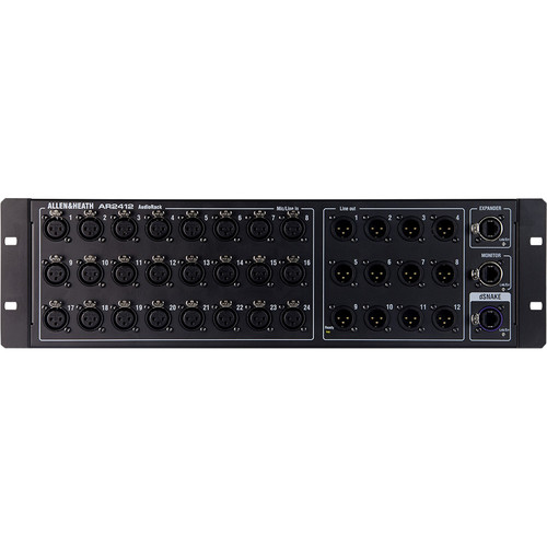Allen & Heath AR2412 24x12 Main Remote Stage Rack for GLD & Qu Mixers (Black) - Image 2
