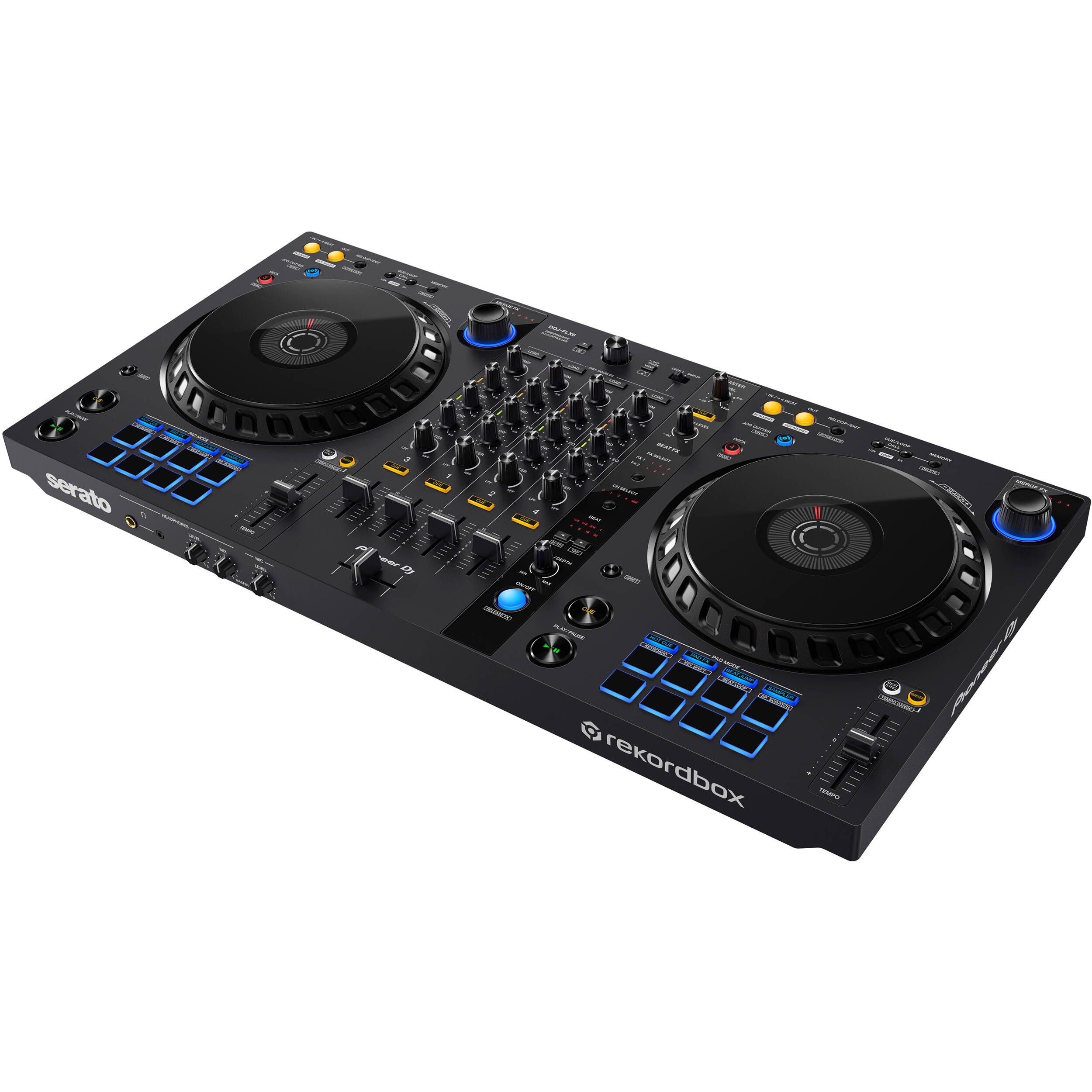 Pioneer DJ DDJ-FLX6 4-Channel DJ Controller for rekordbox and Serato DJ Pro (Black) - Image 3
