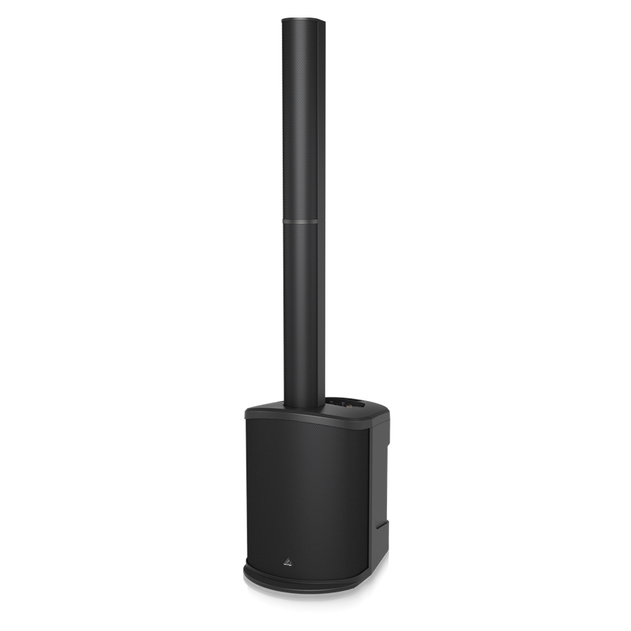 Behringer C210 200 Watt Powered Column Loudspeaker with an 8" Subwoofer, 4 High Frequency Drivers, Bluetooth Audio Streaming, LED Lighting and Remote Control