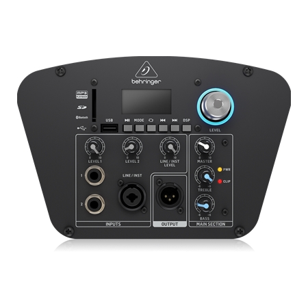 Behringer C210 200 Watt Powered Column Loudspeaker with an 8" Subwoofer, 4 High Frequency Drivers, Bluetooth Audio Streaming, LED Lighting and Remote Control - Image 4