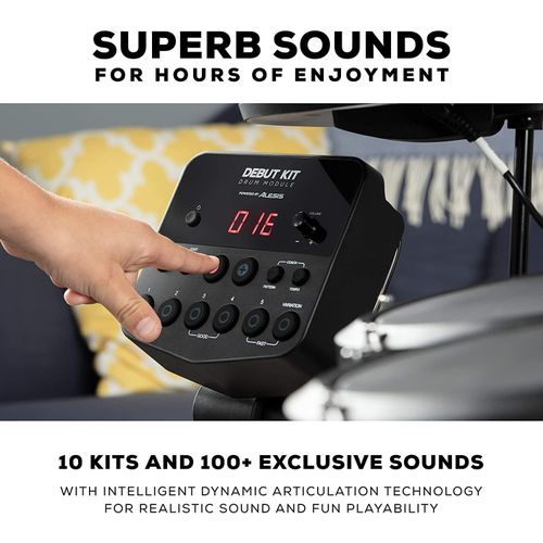 Alesis Debut Kit – Kids Drum Set With 4 Mesh Electric Drum Set Pads - Image 3