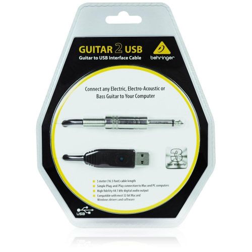 Behringer Guitar / Bass USB Audio Interface Cable GUITAR 2 USB - Image 2
