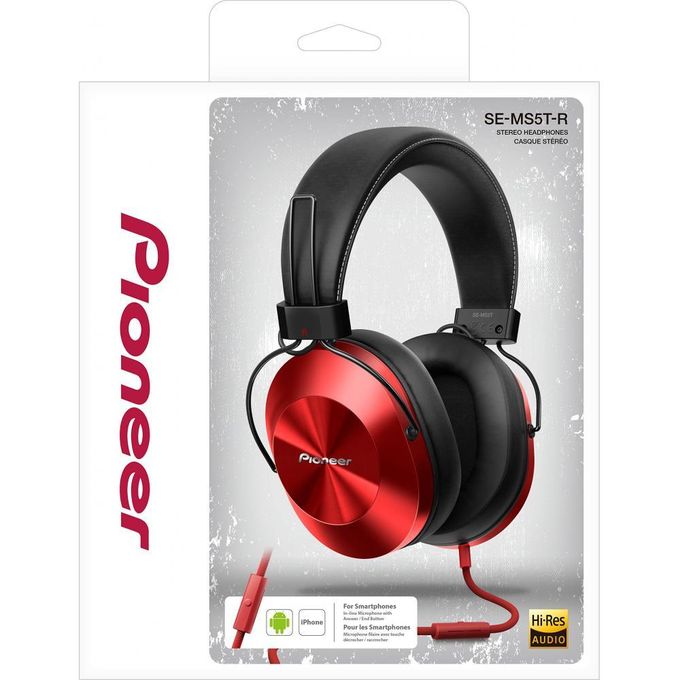 Pioneer SE-MS5T Headphones closed type/high res compatible red SE-MS5T-R - Image 5