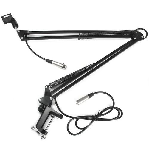 Desktop Microphone Scissor Arm Stand / Shock Mount / Filter / Clip / Canon Cable Ties - Image 2