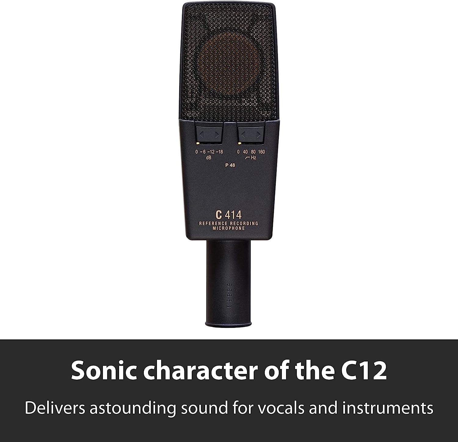 AKG Pro Audio C414 XLII Vocal Condenser Microphone, Multipattern, Black - Image 3