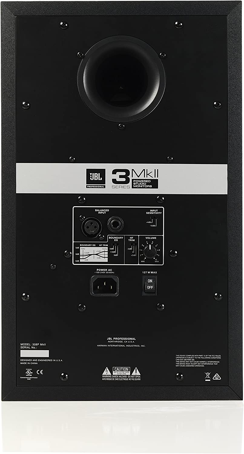 JBL Professional 308P MkII Next-Generation 8-Inch 2-Way Powered Studio Monitor, Black - Image 6
