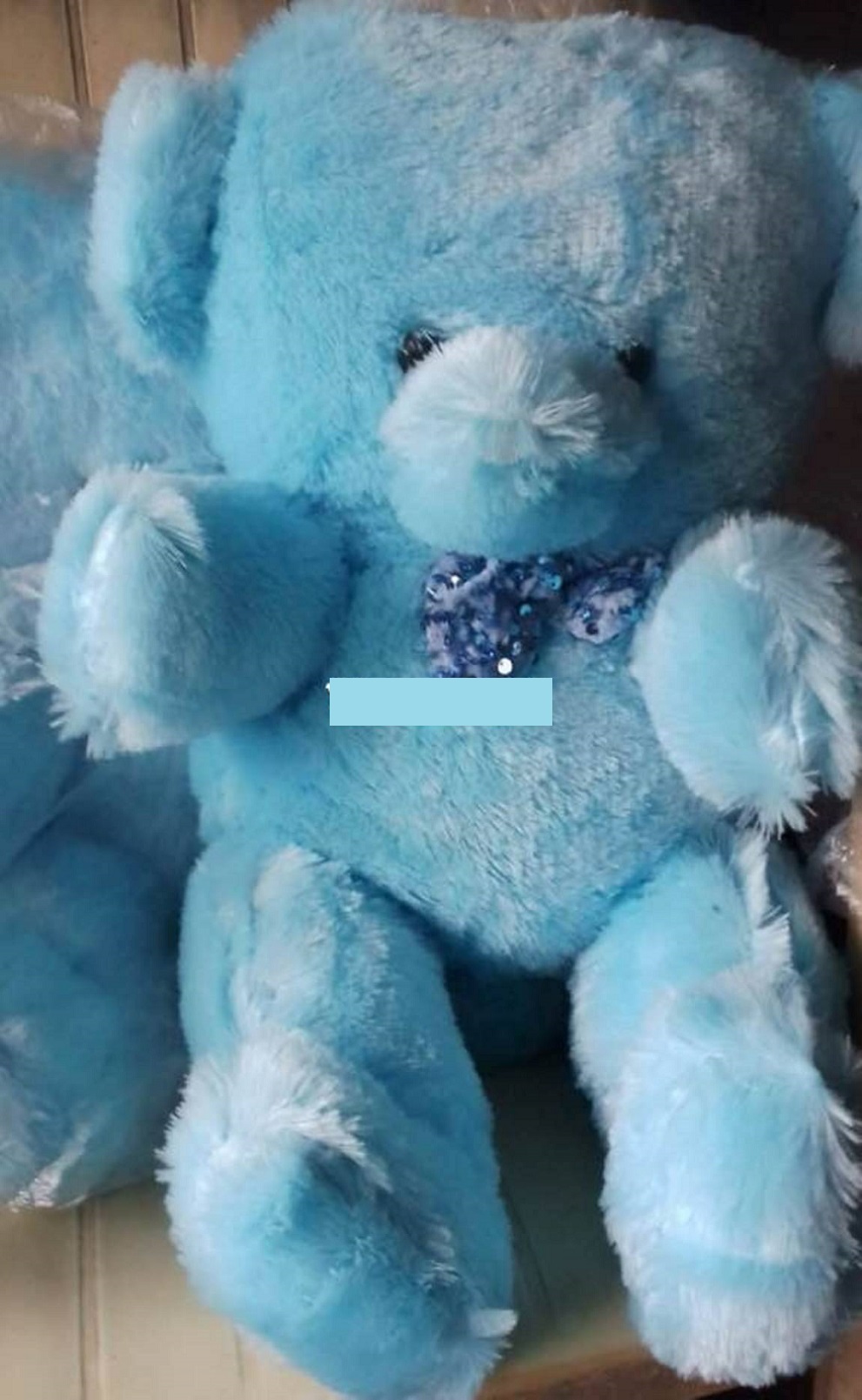 Original Imported Cute Teddy Bear Size: 90cm Colour: Sky Blue
