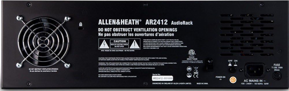 Allen & Heath AR2412 Remote Audio Rack for GLD Digital Mixing System, 24 In/12 Out, Black (AH-AR2-2412-BLK) - Image 3