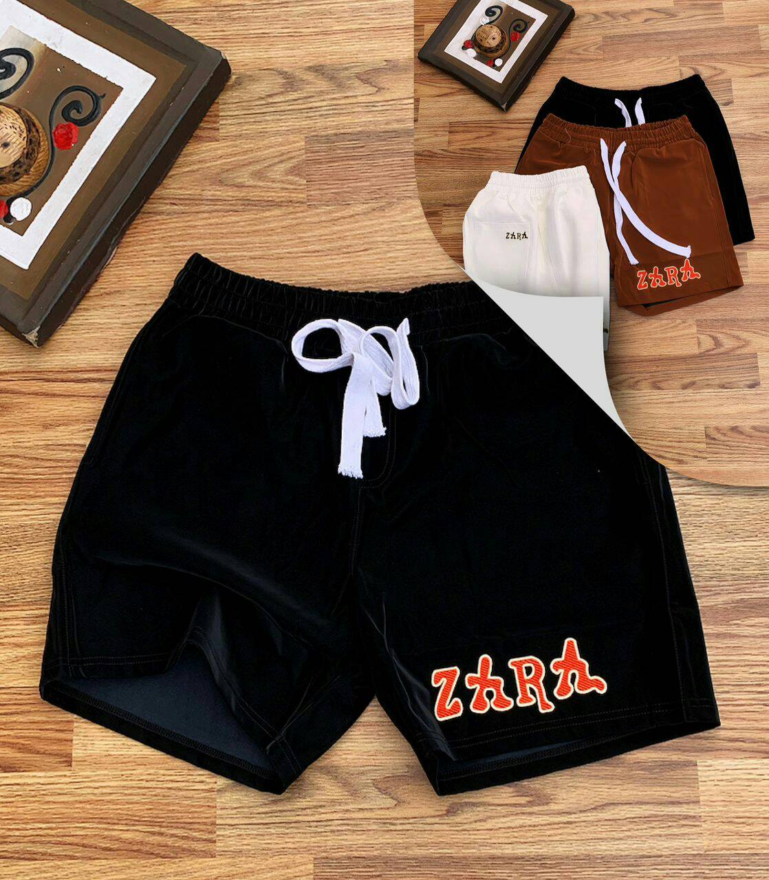 ZARA SHORT . Colours : Black , Orange , White And Orange - Image 3