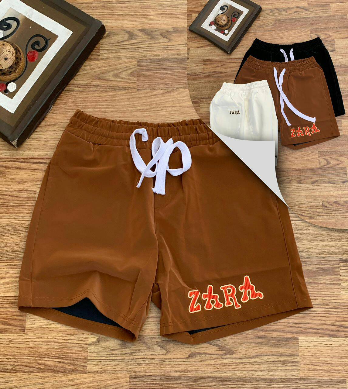 ZARA SHORT . Colours : Black , Orange , White And Orange - Image 4
