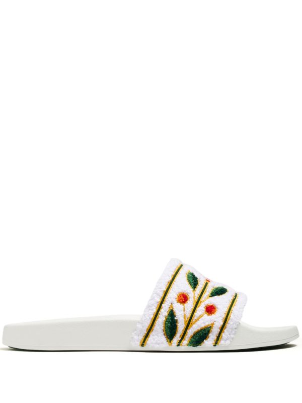 Casablanca embroidered terry slides - Image 3